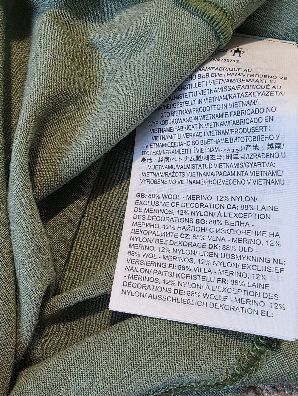 Smartwool All Season Green Tea Merino 1/4 Zip Baselayer - Picture 7 of 7